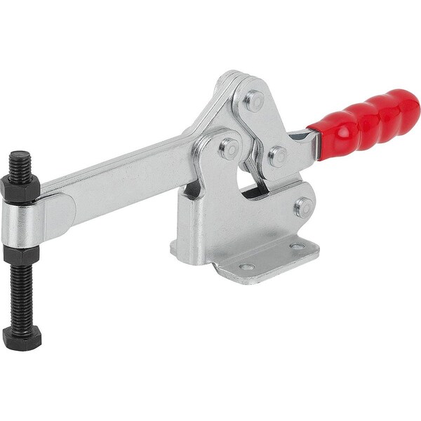 Kipp Toggle Clamp Horizontal Std, Horizontal Foot F1=3000, Full Holding Arm M12X100, Steel Zinc Plated, K1435.03000 - main